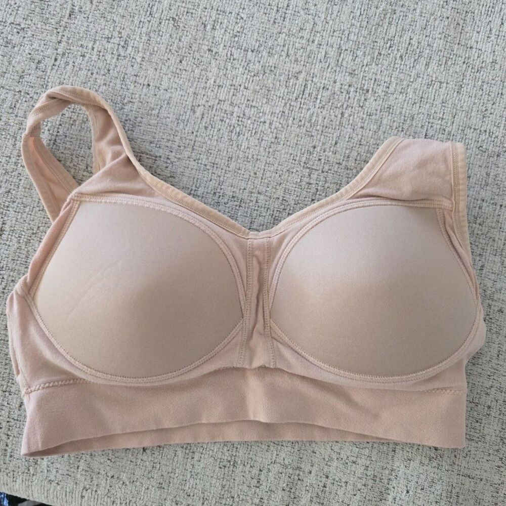 Jockey Generation Seamfree Back Smoothing Bralette Nude Beige Large Wireless Bra - Picture 2 of 5